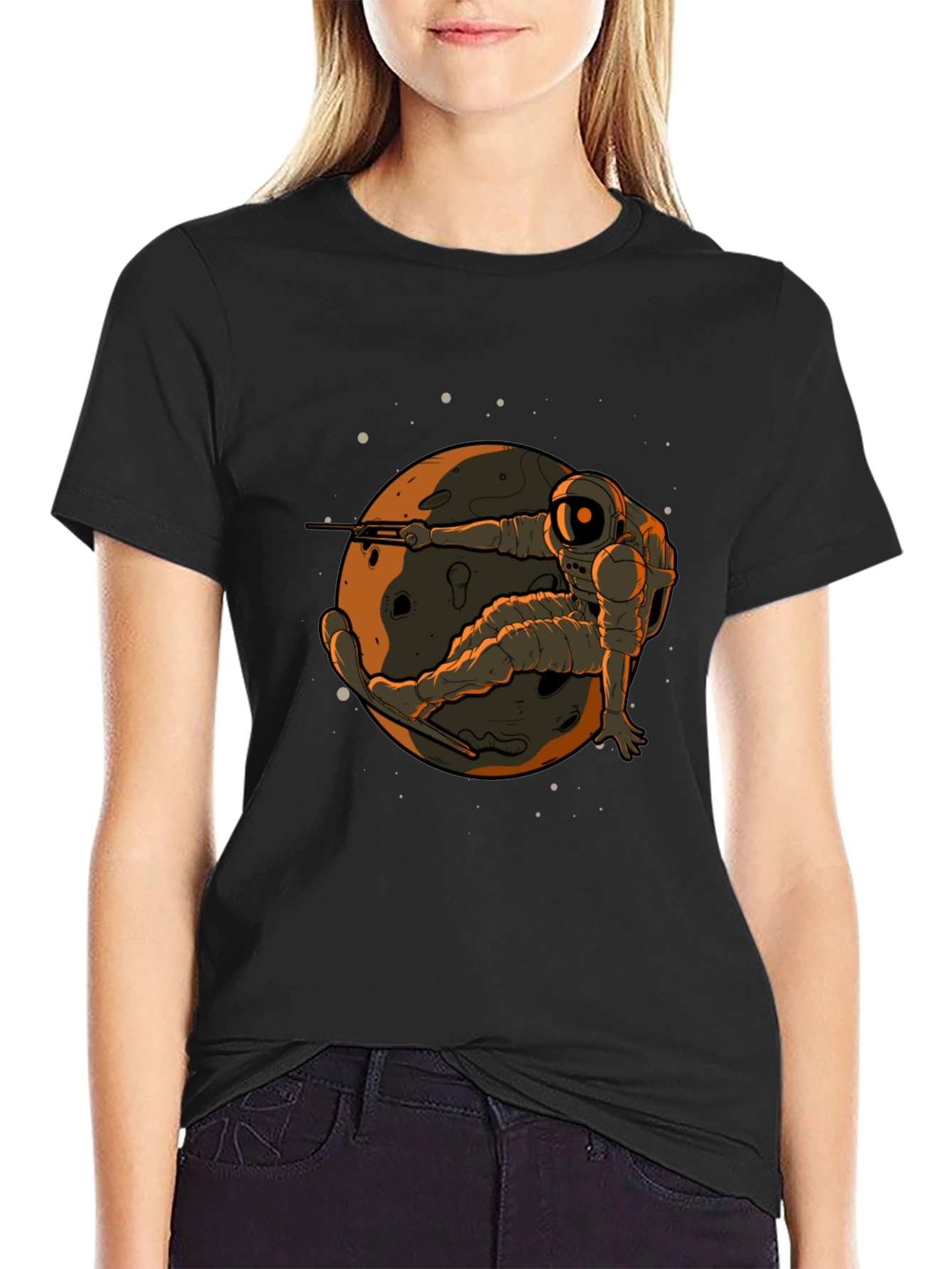Astronaut Skateboard T-Shirt - Stylish Graphic Tee