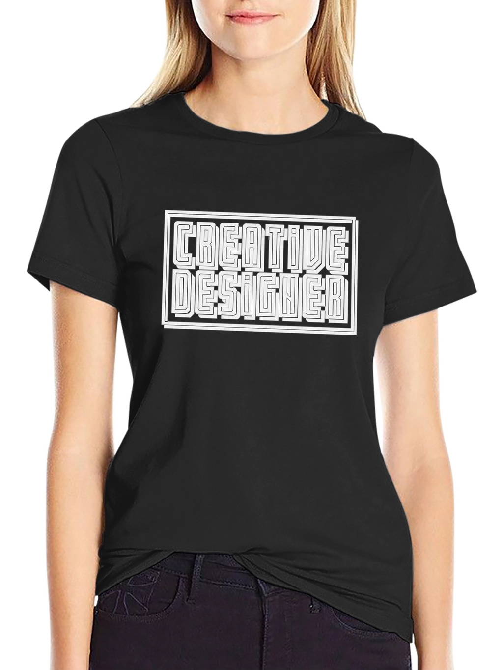 Creative Designer Black Graphic Tee