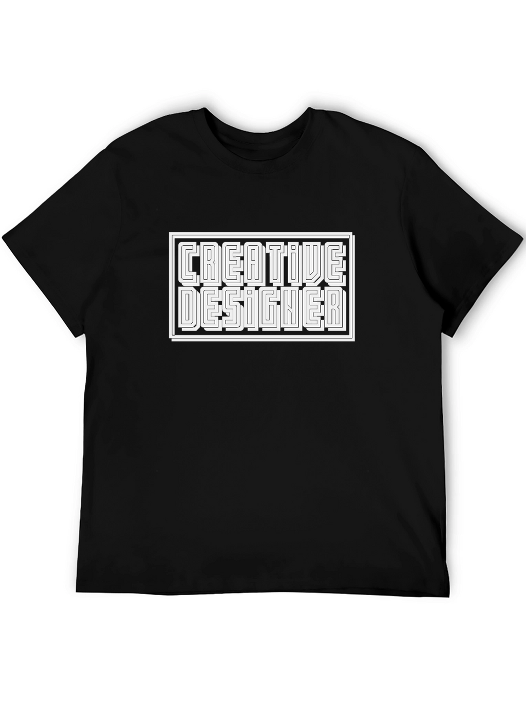 Creative Designer Black Graphic Tee