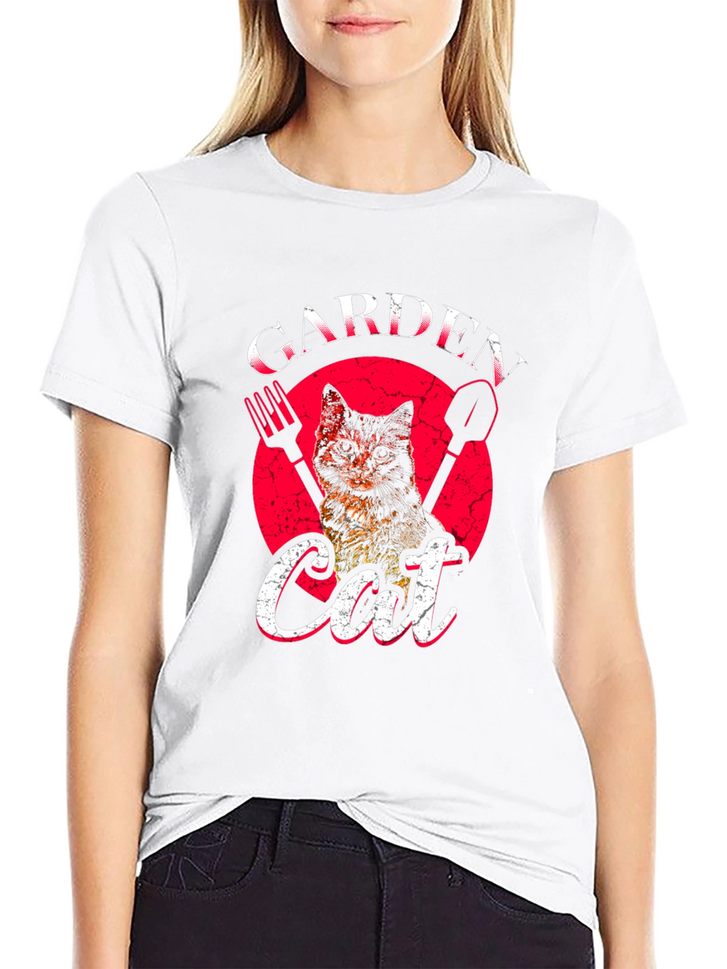 Garden Cat Graphic T-Shirt