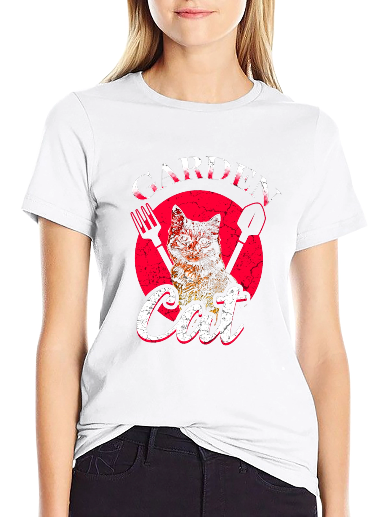 Garden Cat Graphic T-Shirt