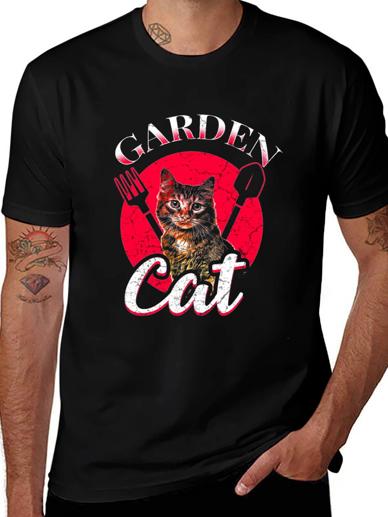 Garden Cat Graphic T-Shirt