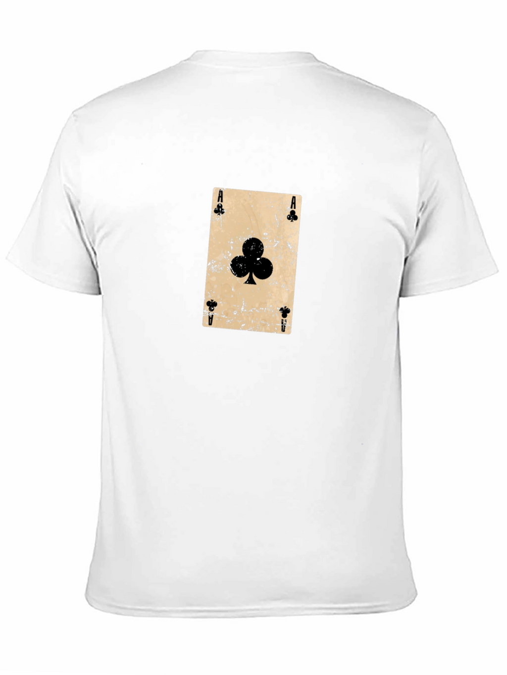 Ace of Clubs Graphic Tee - Distressed Card Design