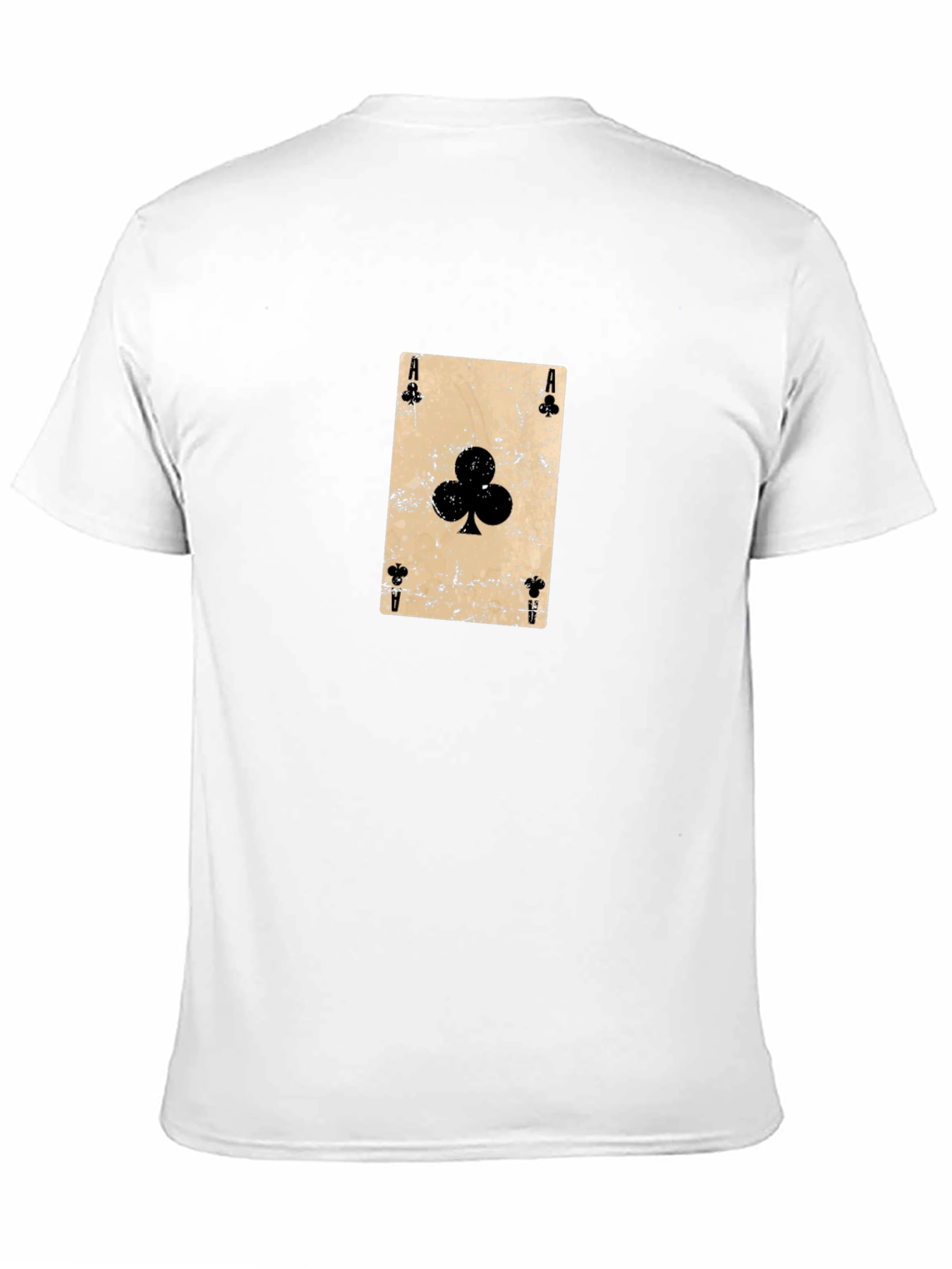 Ace of Clubs Graphic Tee - Distressed Card Design