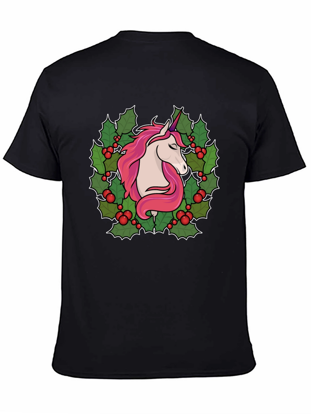 Unicorn Christmas Wreath Graphic Tee