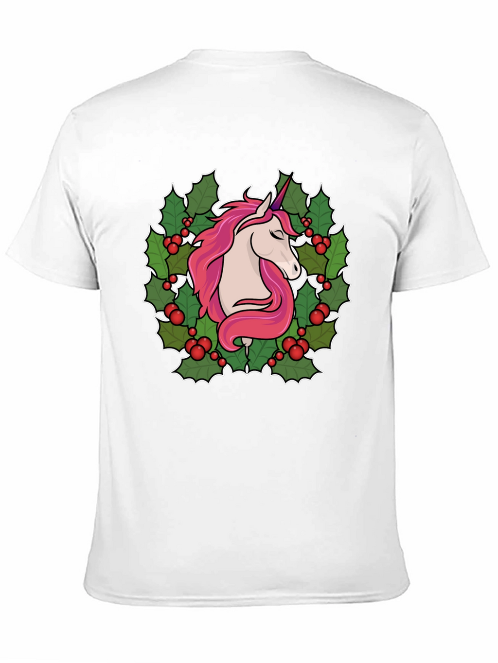 Unicorn Christmas Wreath Graphic Tee
