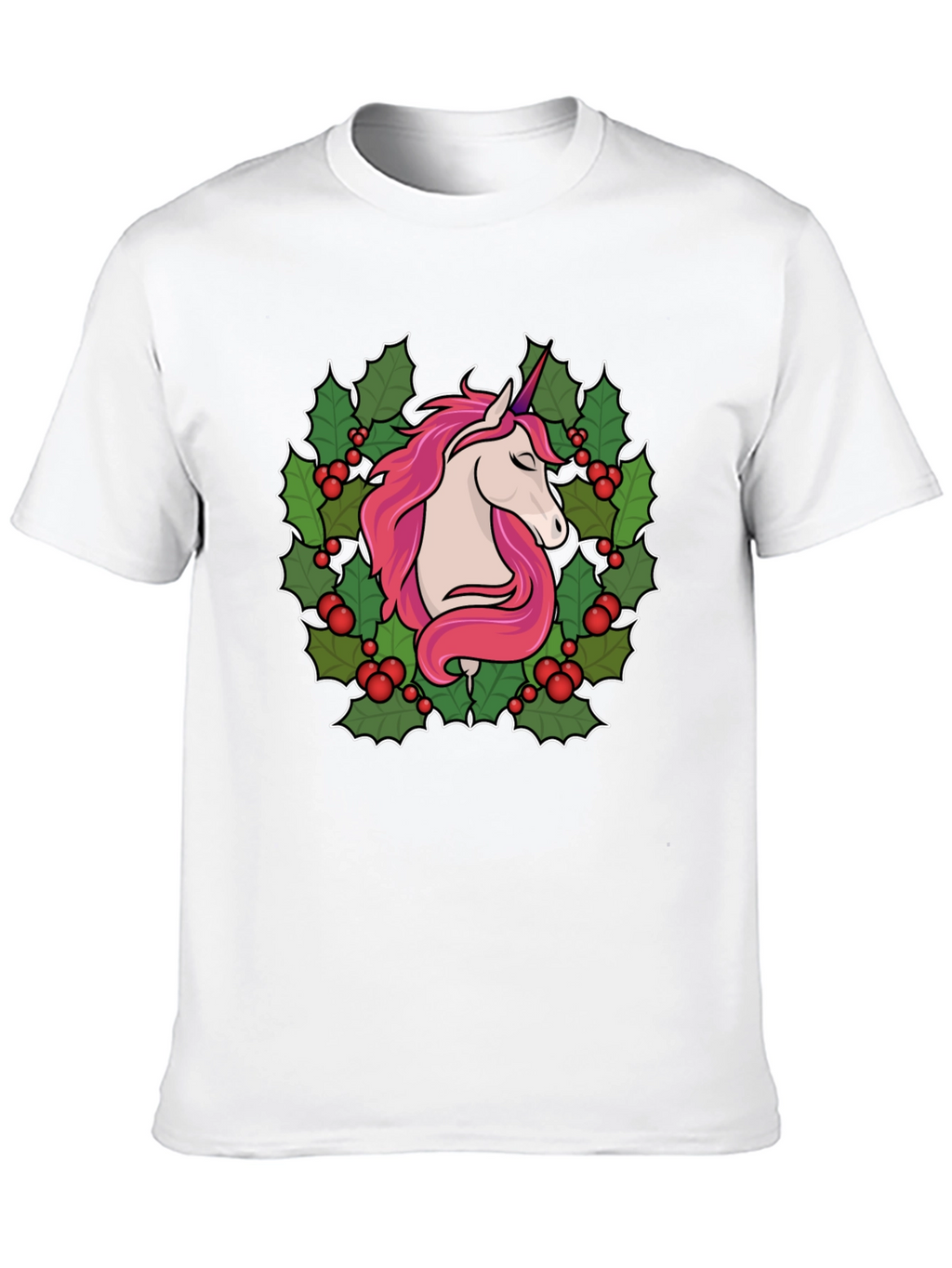 Unicorn Christmas Wreath Graphic Tee