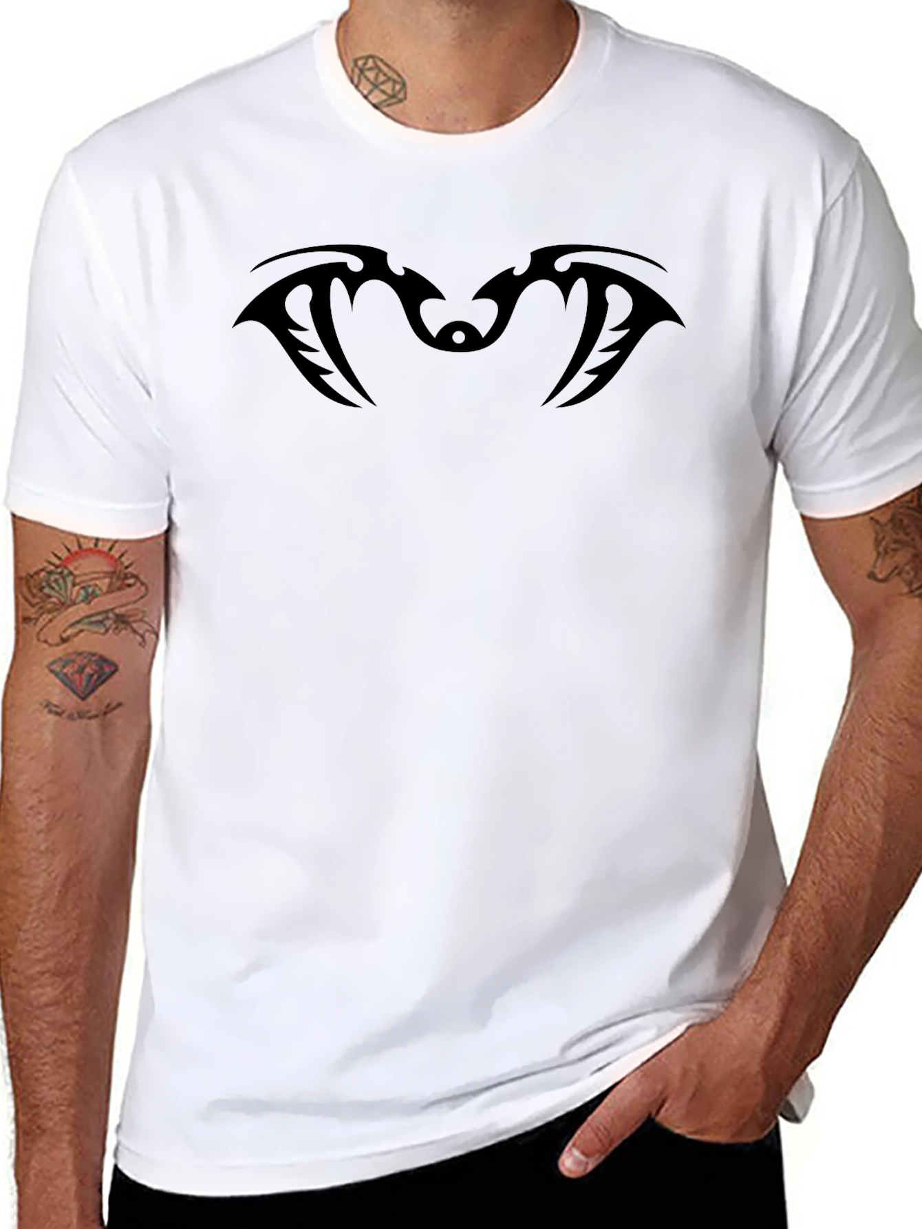 Tribal Tattoo Graphic Black T-Shirt