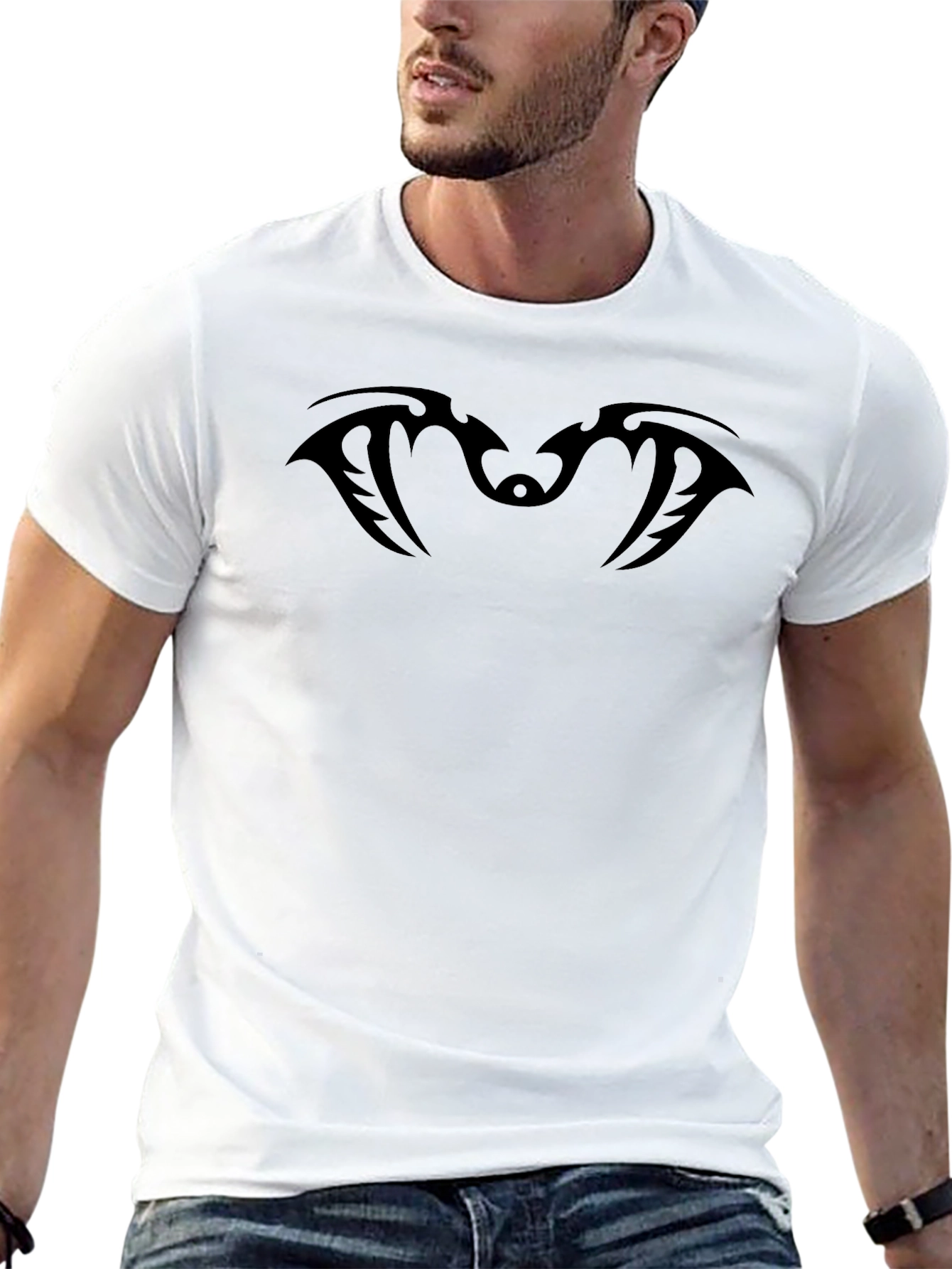 Tribal Tattoo Graphic Black T-Shirt