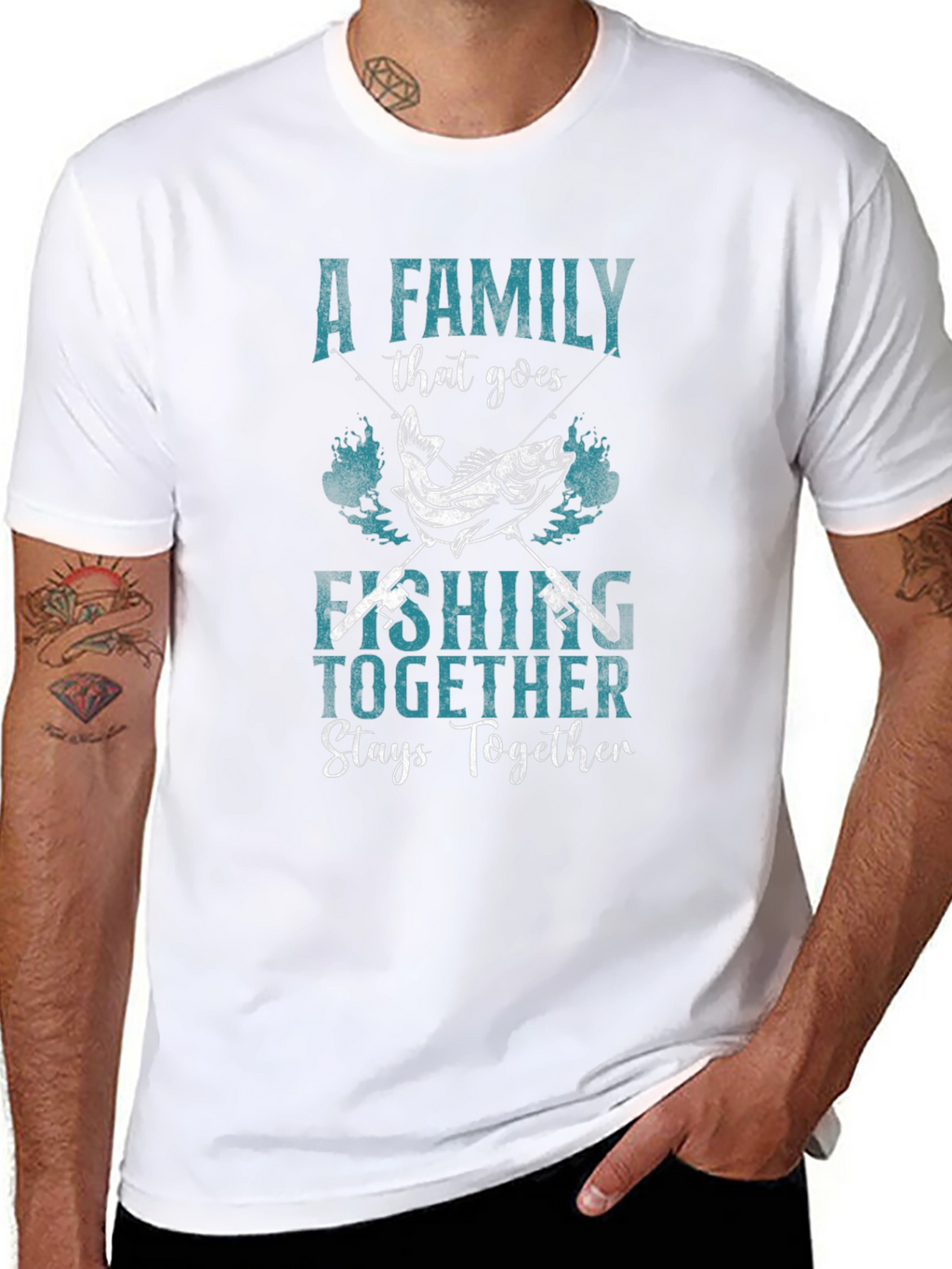 Family Fishing T-Shirt: Together Stays Together