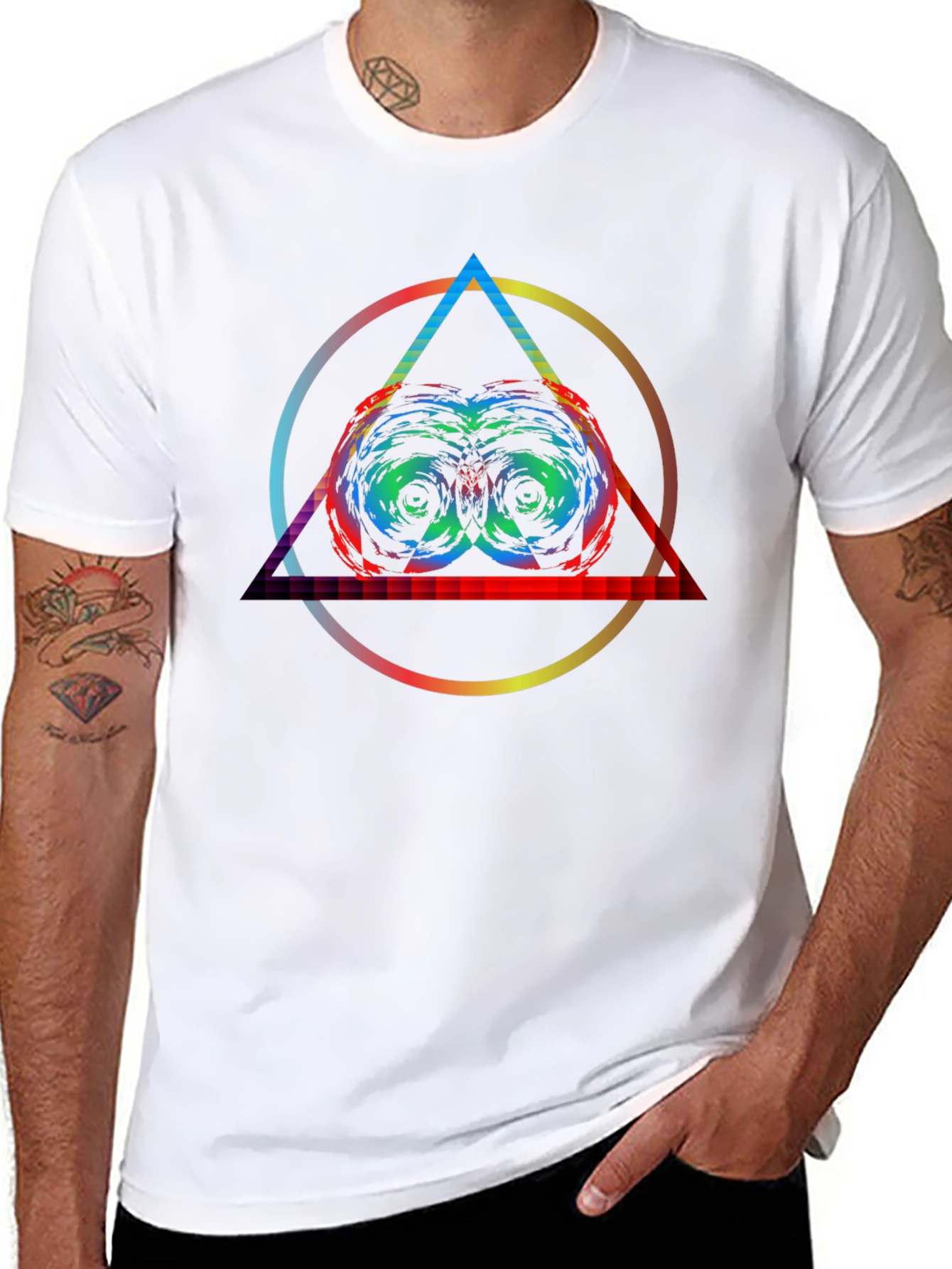 Psychedelic Owl Eye T-Shirt - Colorful Graphic Tee