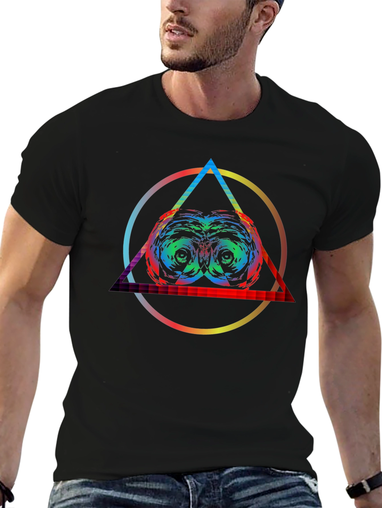 Psychedelic Owl Eye T-Shirt - Colorful Graphic Tee