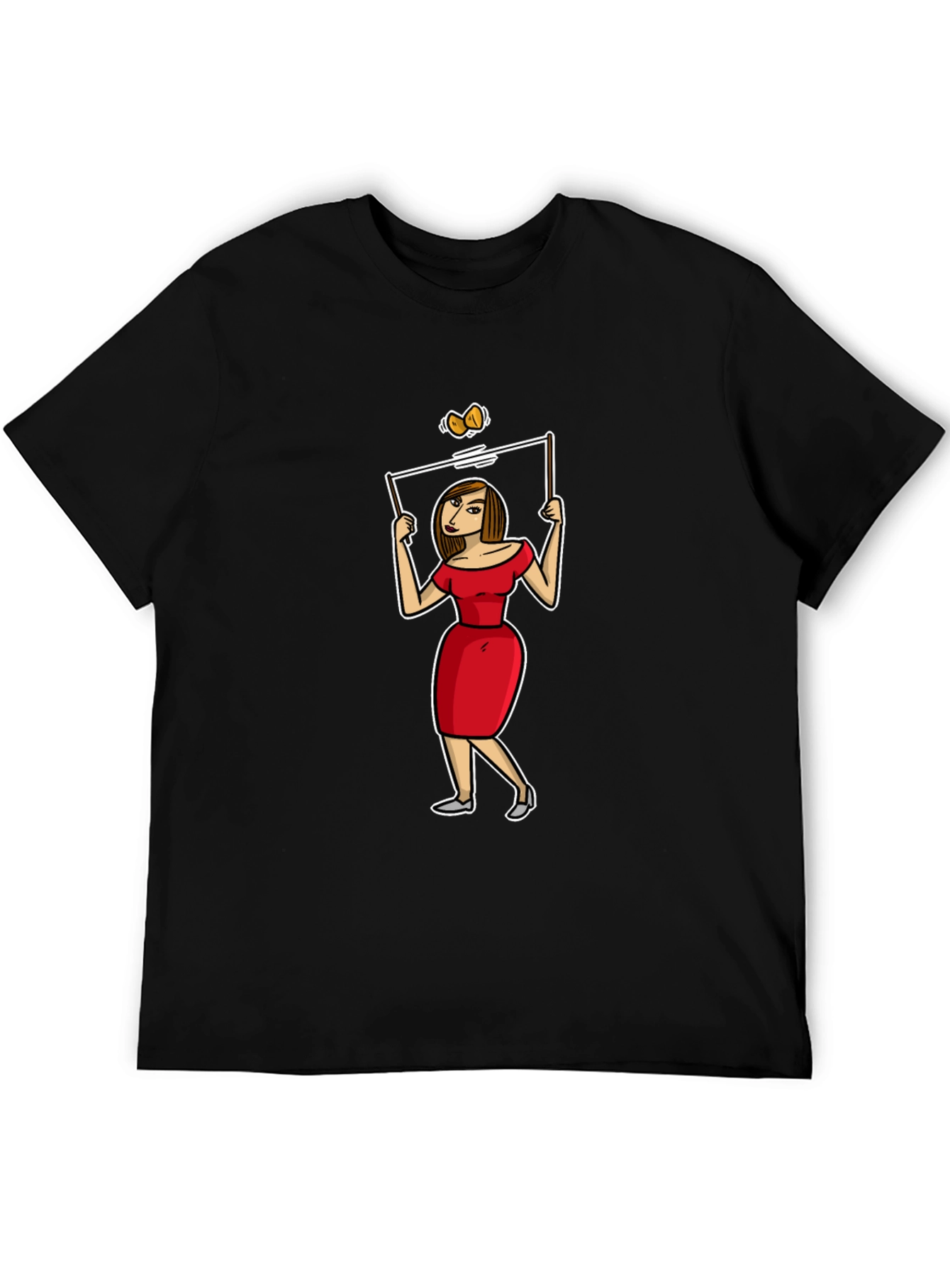 Cartoon Woman T-Shirt - Quirky Graphic Tee