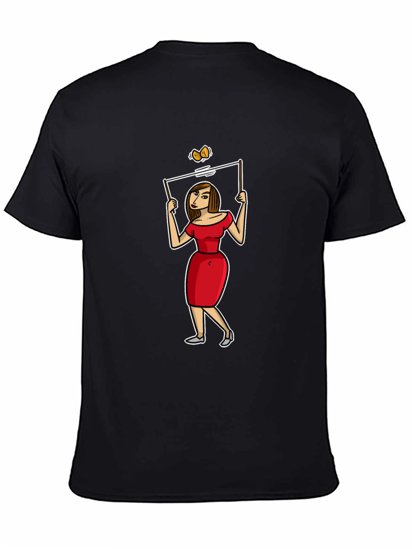 Cartoon Woman T-Shirt - Quirky Graphic Tee