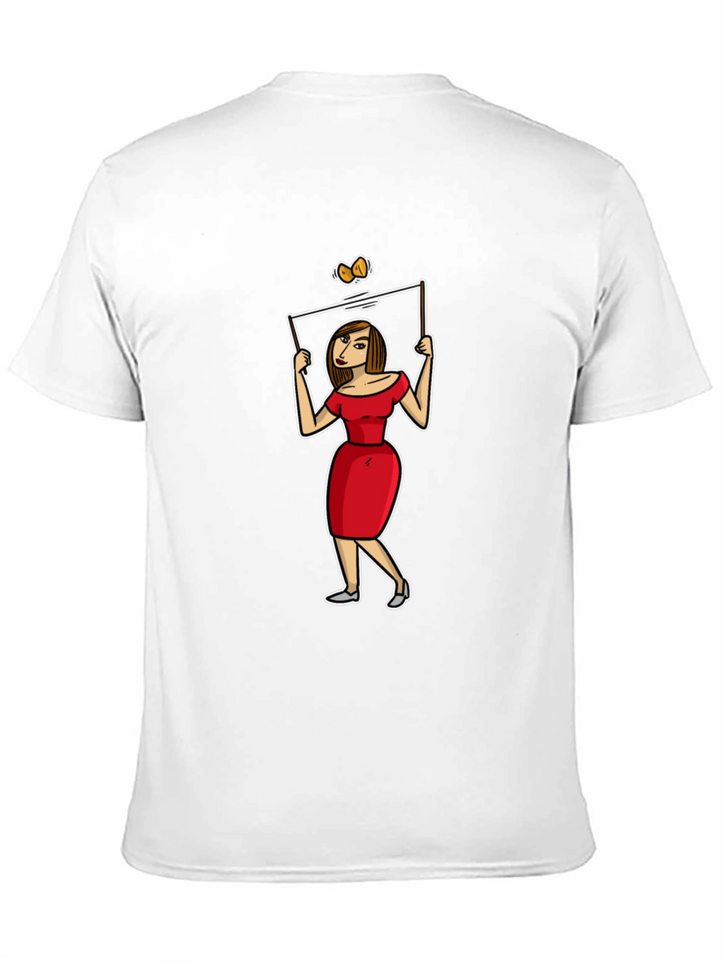 Cartoon Woman T-Shirt - Quirky Graphic Tee