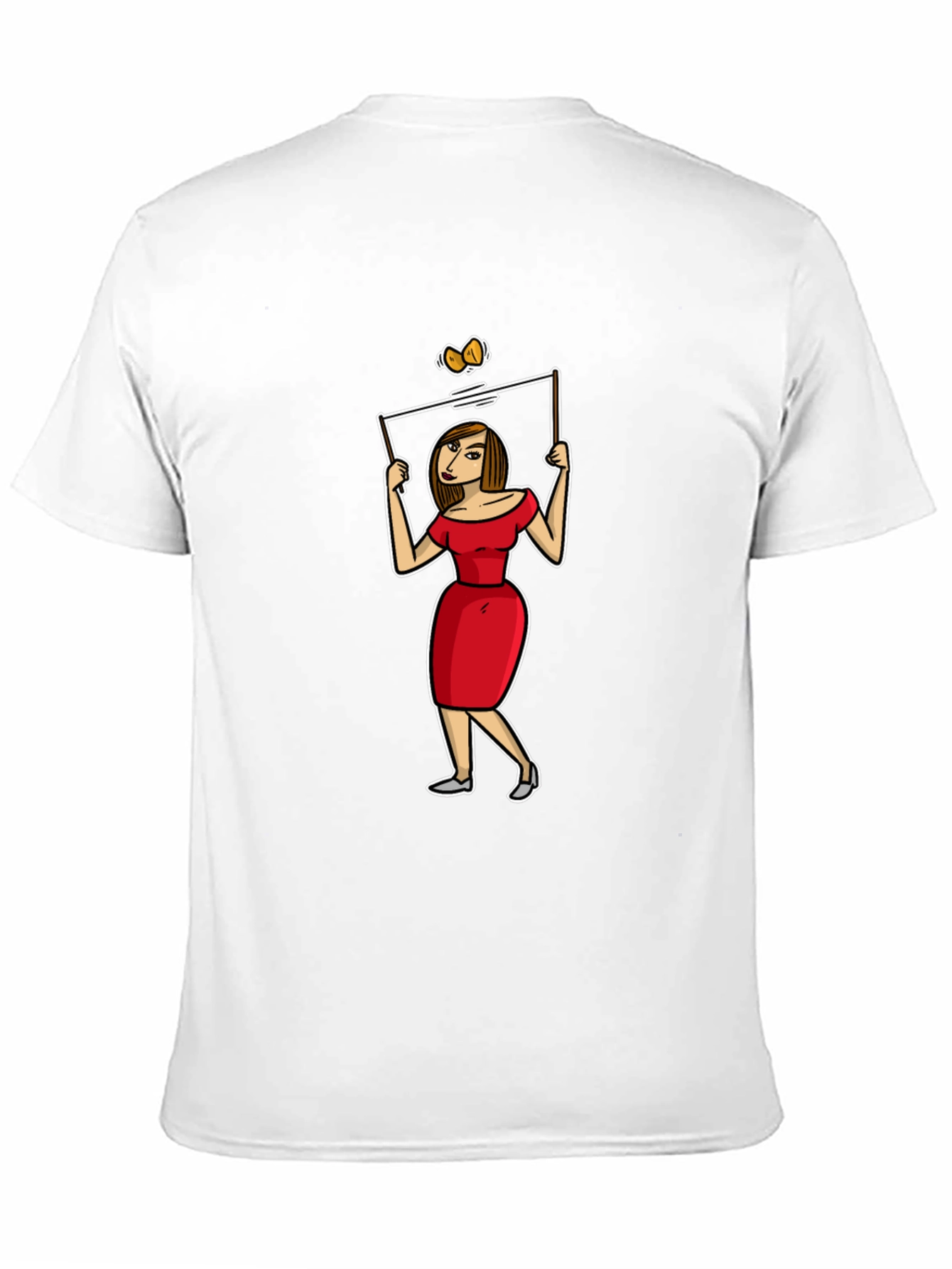 Cartoon Woman T-Shirt - Quirky Graphic Tee