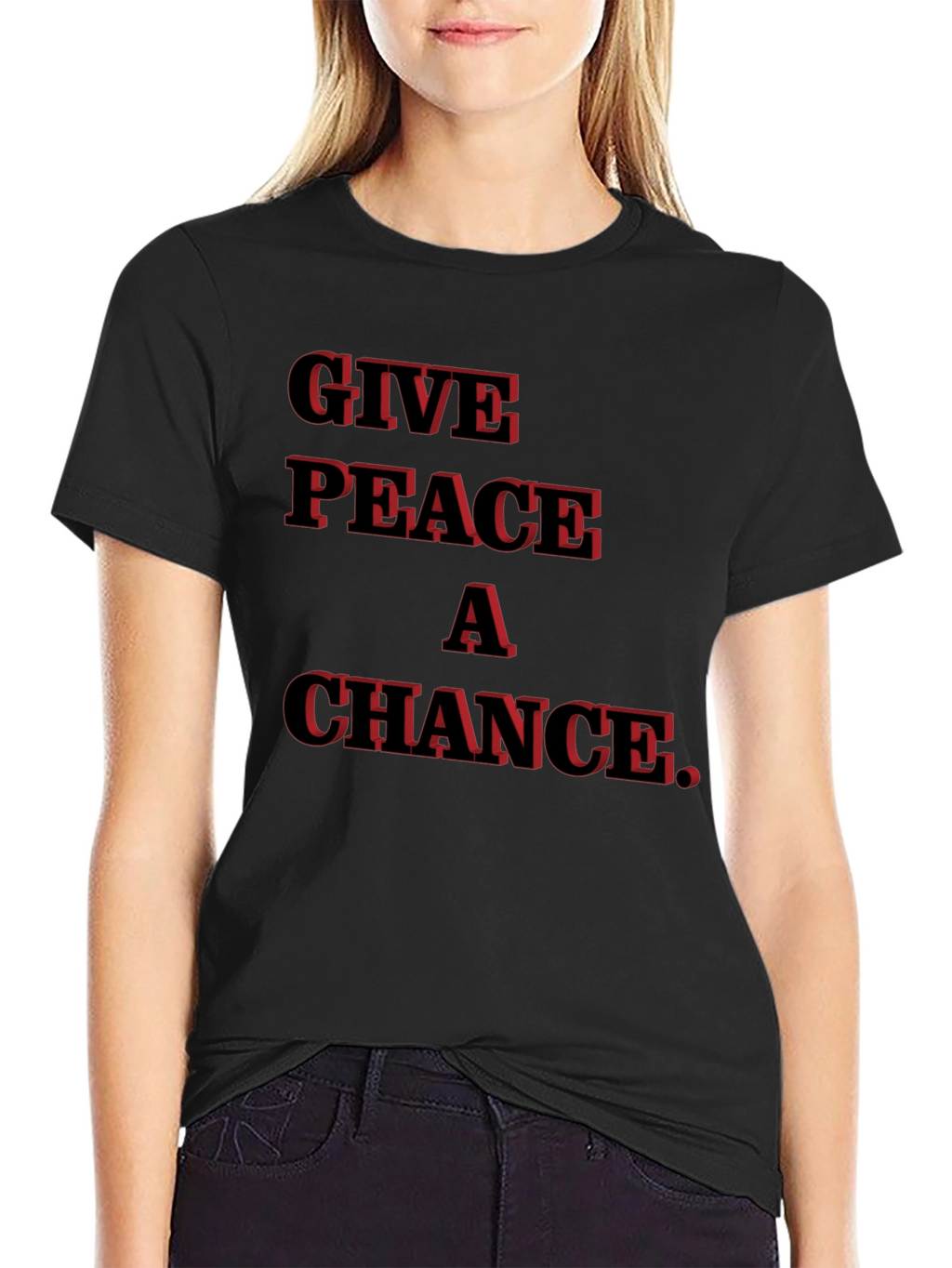 Give Peace A Chance Black T-Shirt