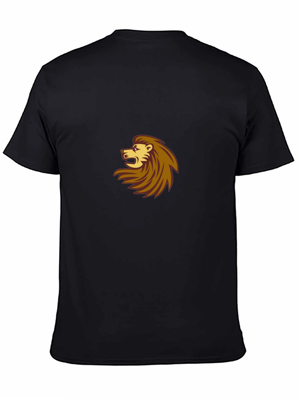 Black T-Shirt with Lion Design