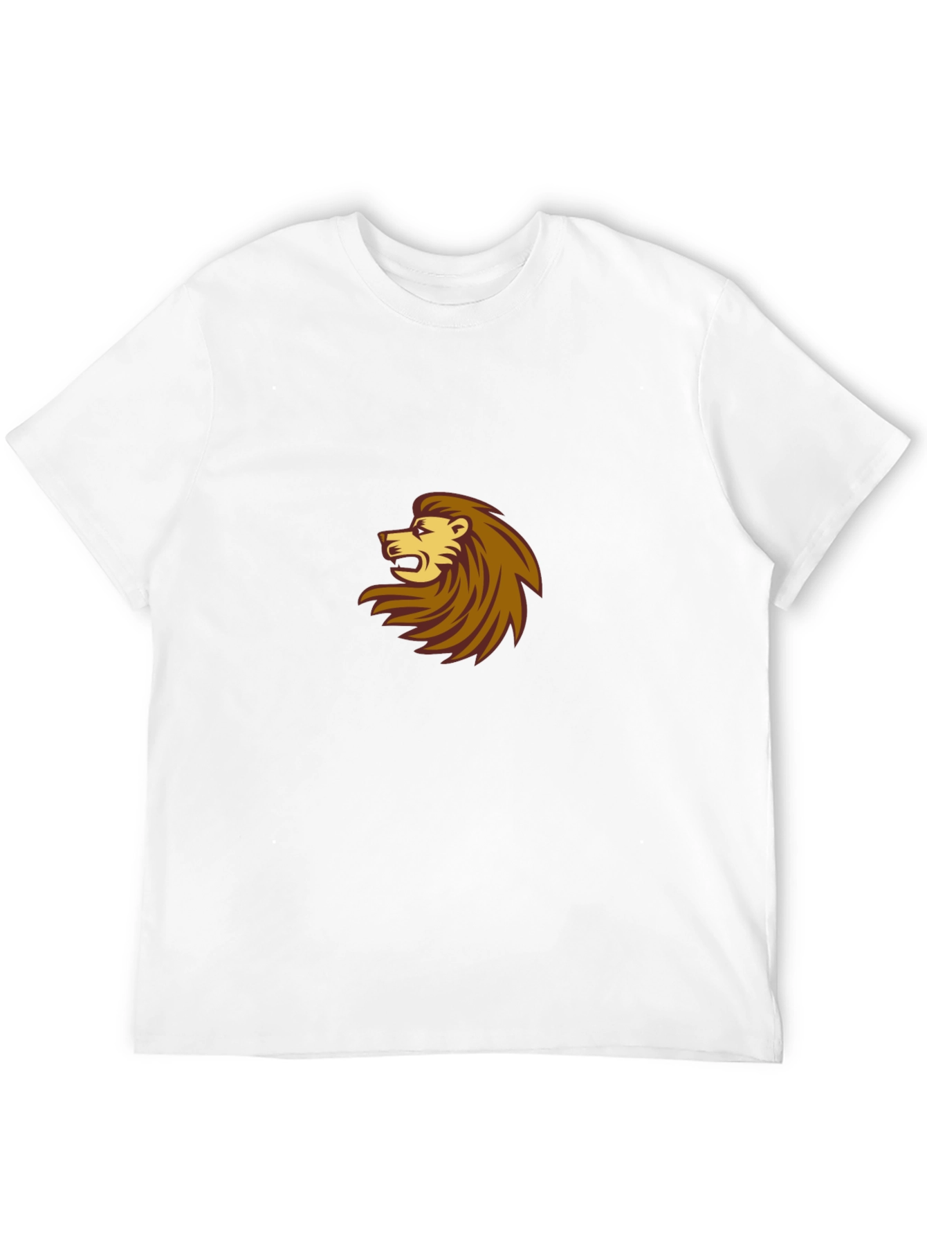 Black T-Shirt with Lion Design