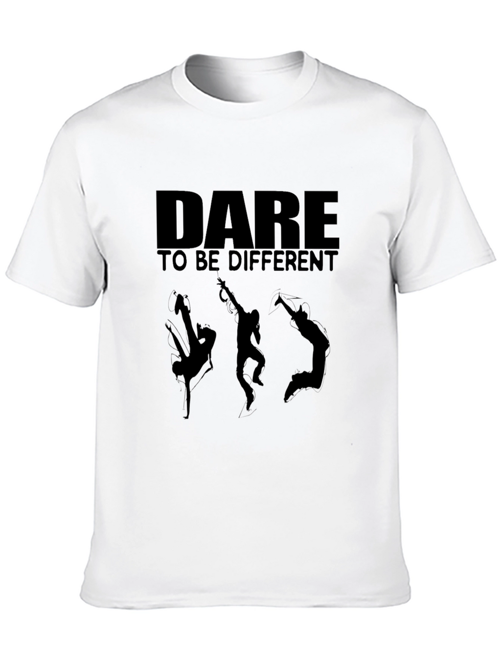 Dare to be Different Black Graphic T-Shirt