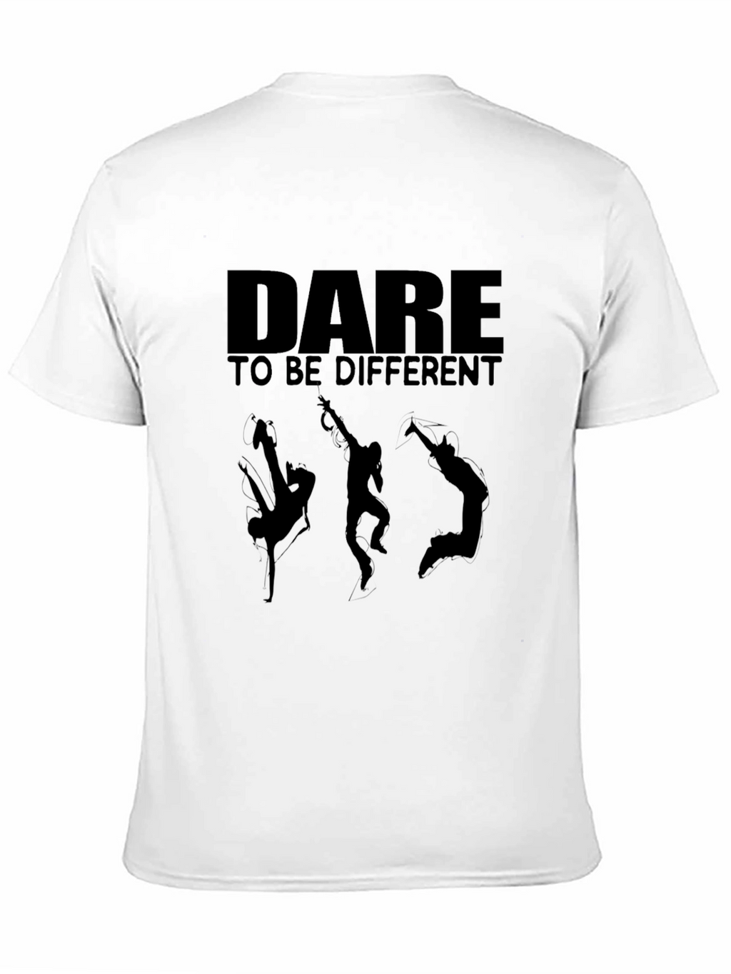 Dare to be Different Black Graphic T-Shirt