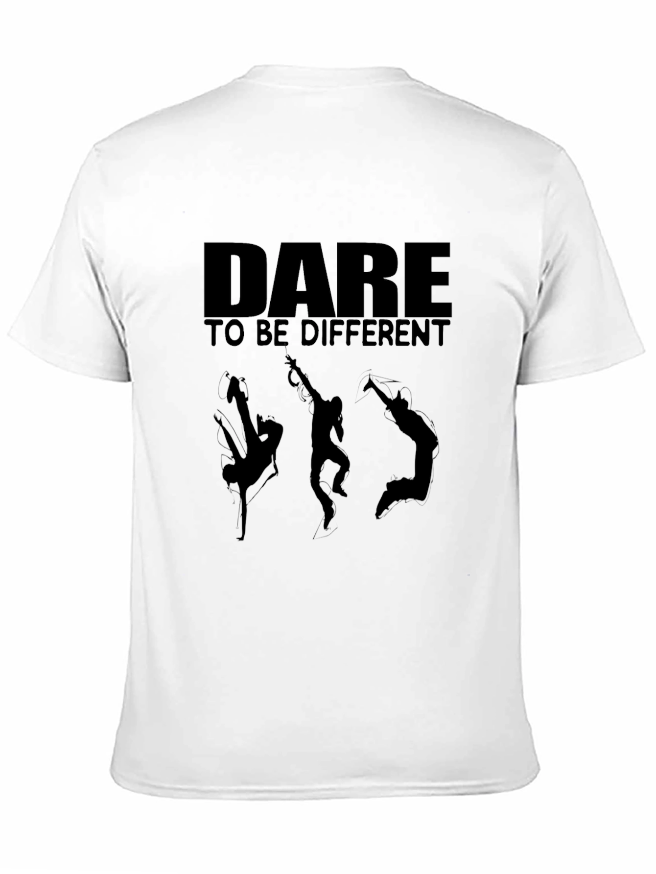 Dare to be Different Black Graphic T-Shirt