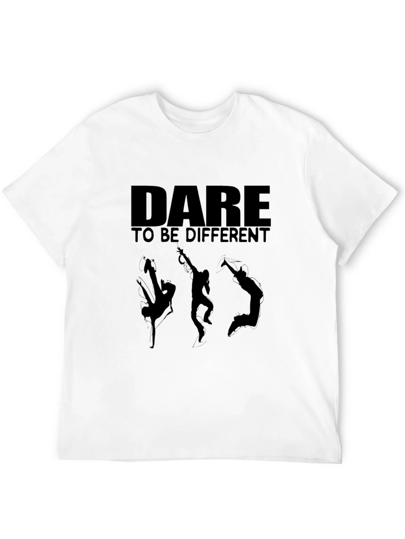 Dare to be Different Black Graphic T-Shirt