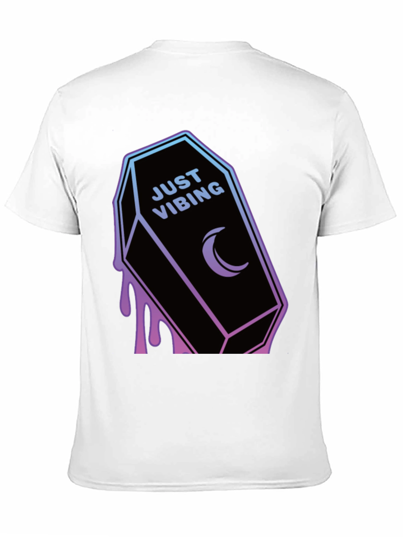 Just Vibing Coffin T-Shirt - Gothic Style
