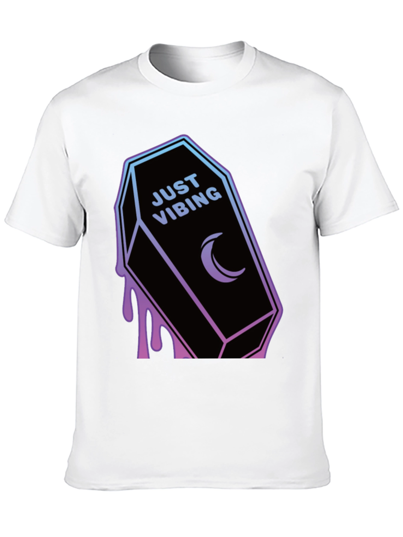Just Vibing Coffin T-Shirt - Gothic Style