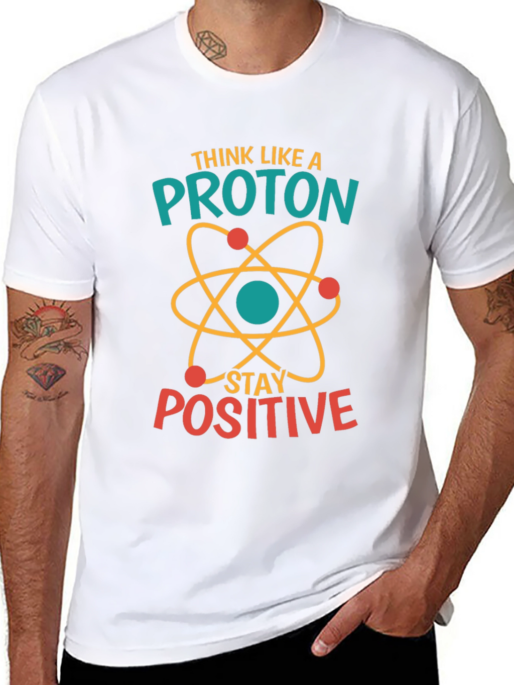 Think Like A Proton Positive Black T-Shirt