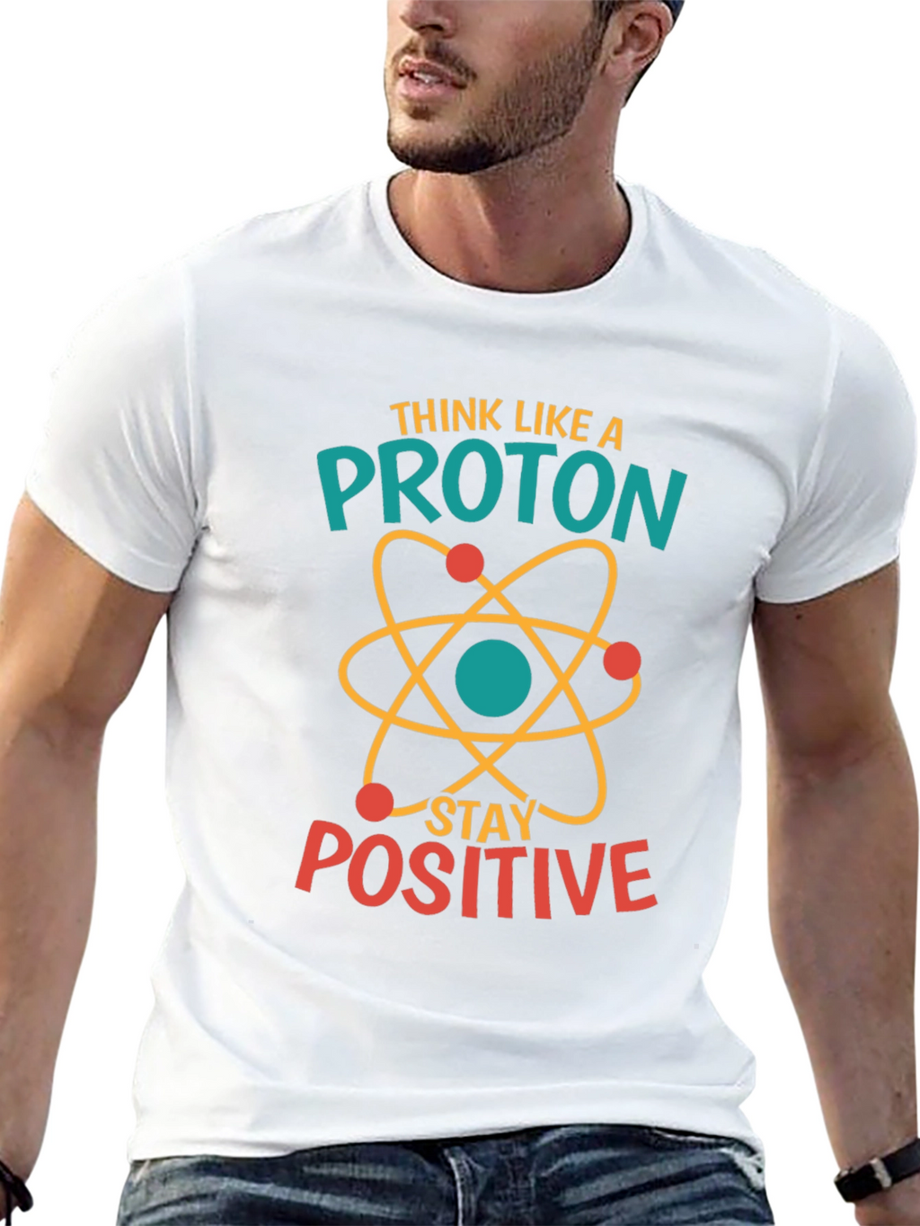 Think Like A Proton Positive Black T-Shirt