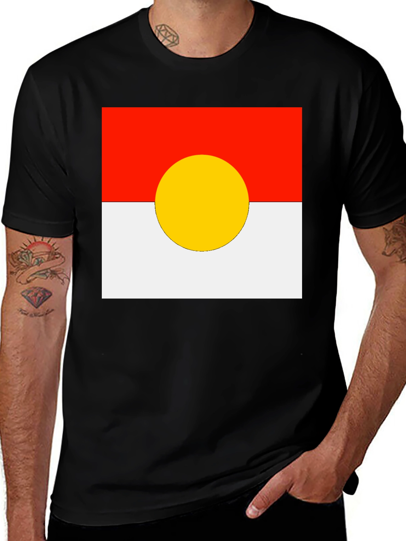 Red White and Yellow Circle T-Shirt