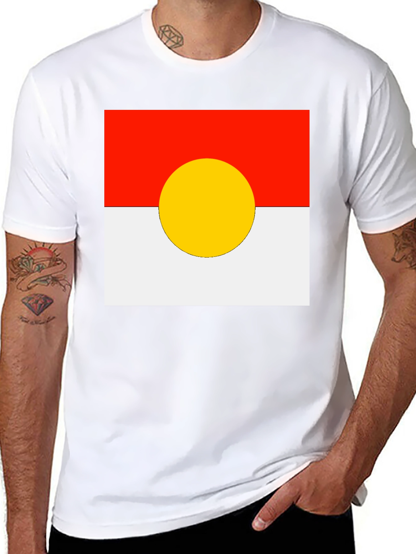 Red White and Yellow Circle T-Shirt