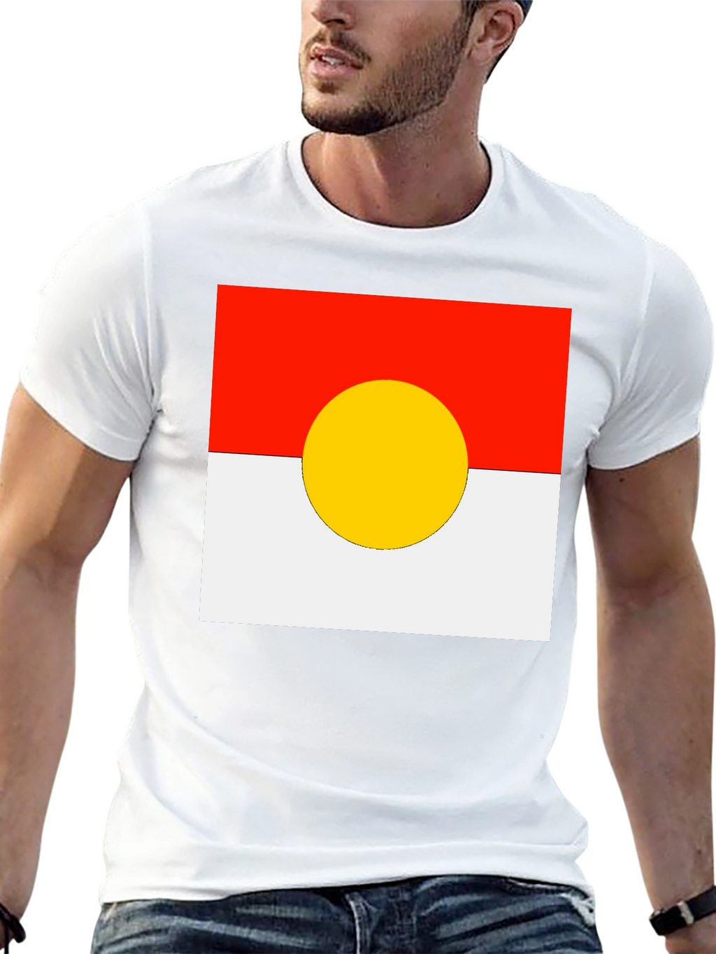 Red White and Yellow Circle T-Shirt