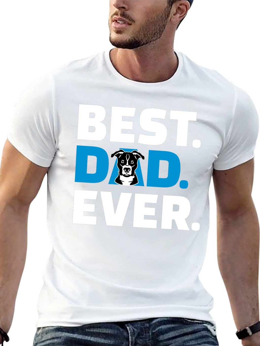 Best Dog Dad Ever Black T-Shirt