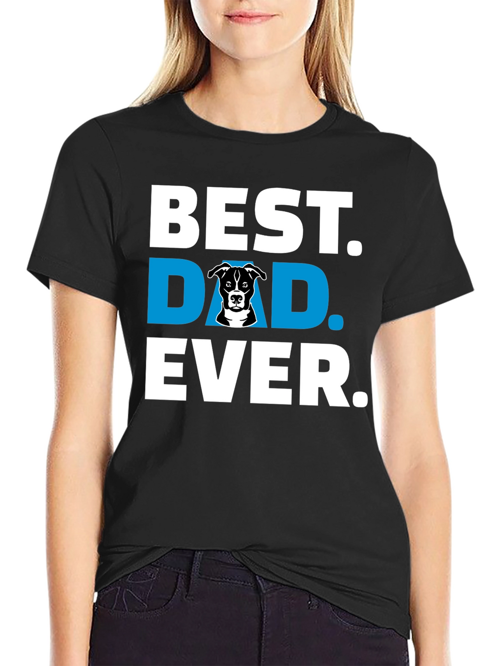 Best Dog Dad Ever Black T-Shirt