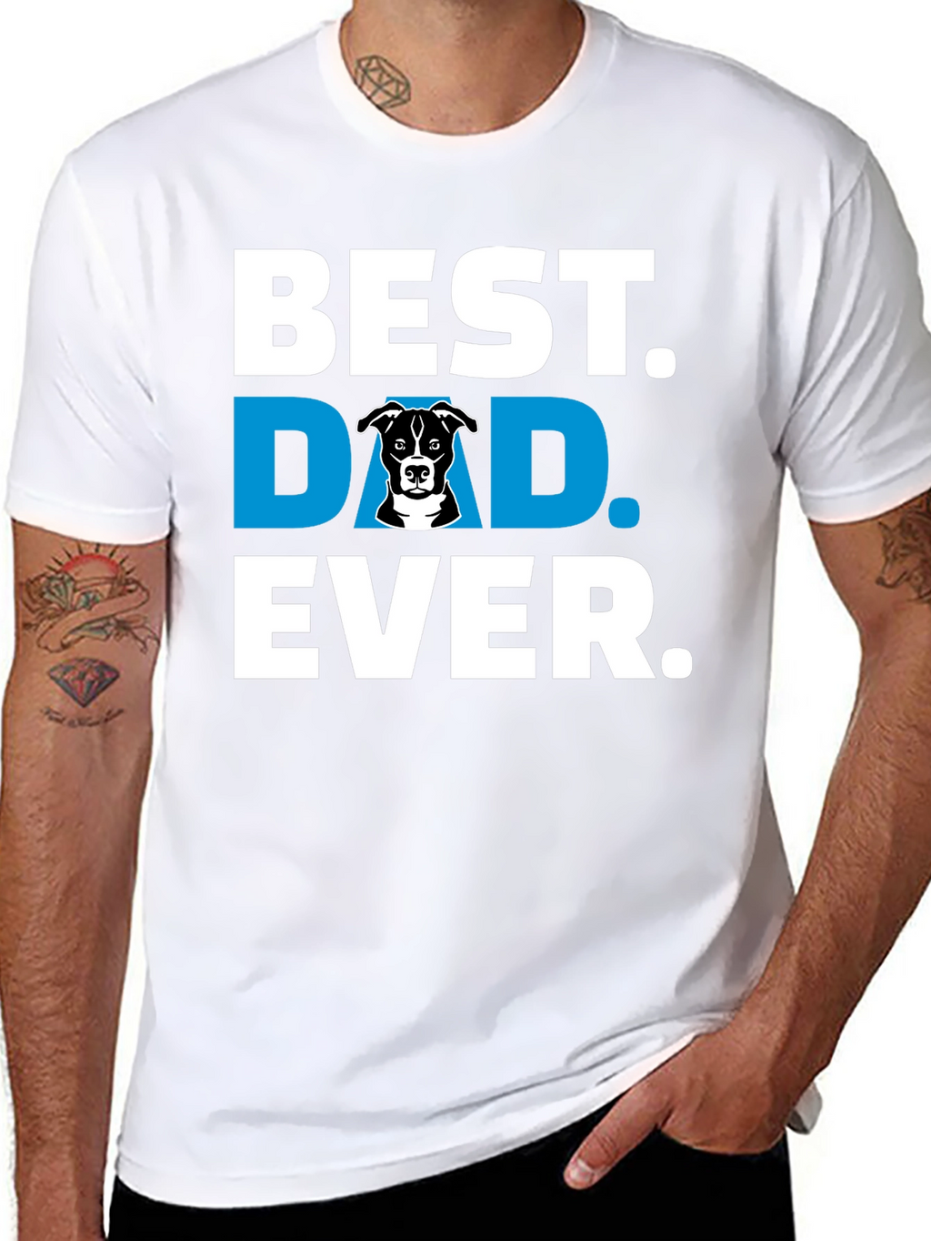 Best Dog Dad Ever Black T-Shirt