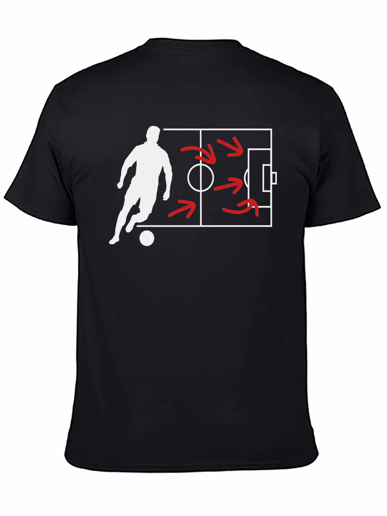 Soccer Strategy Black T-Shirt