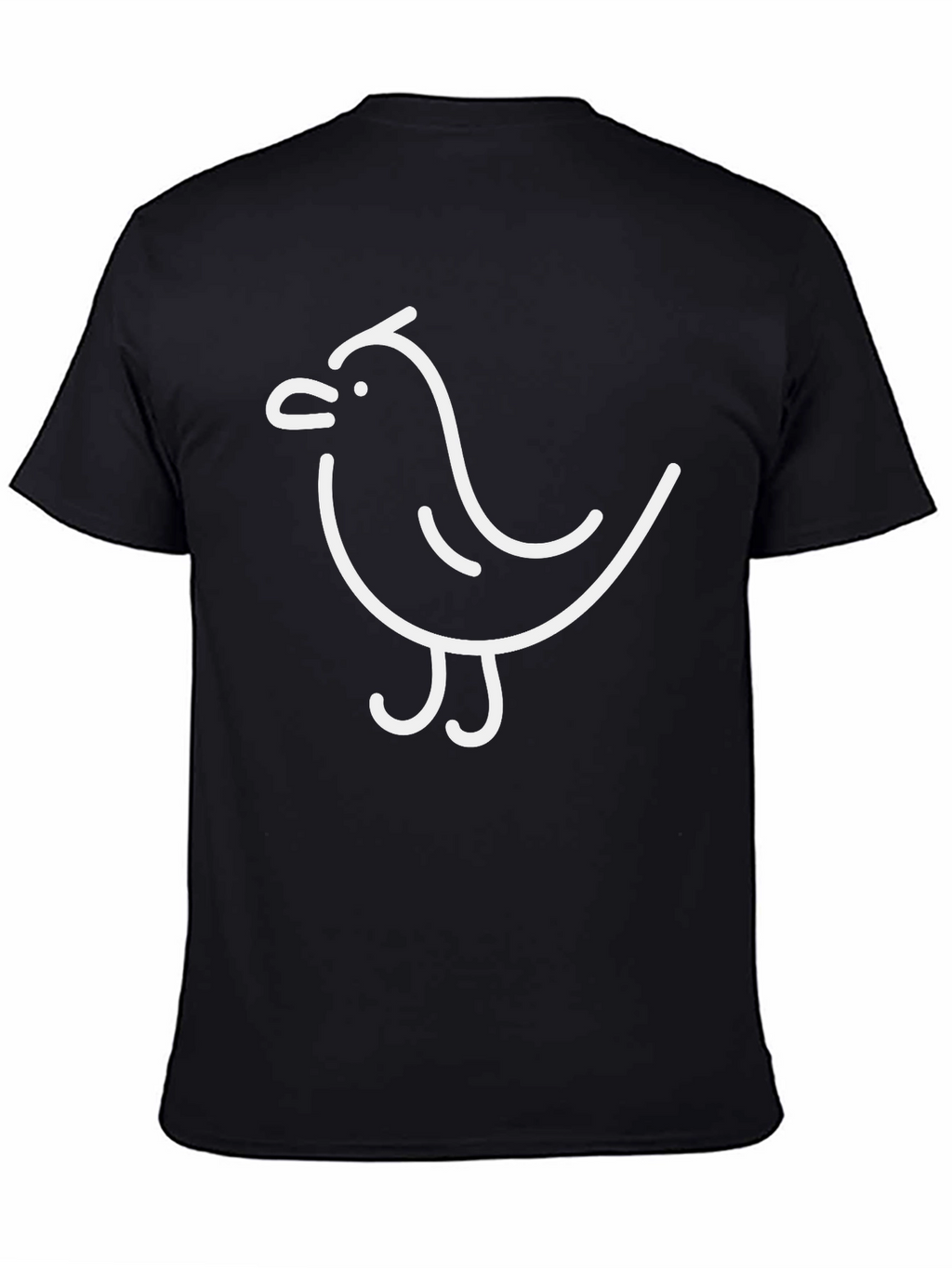Bird Outline Graphic Tee - Casual Style