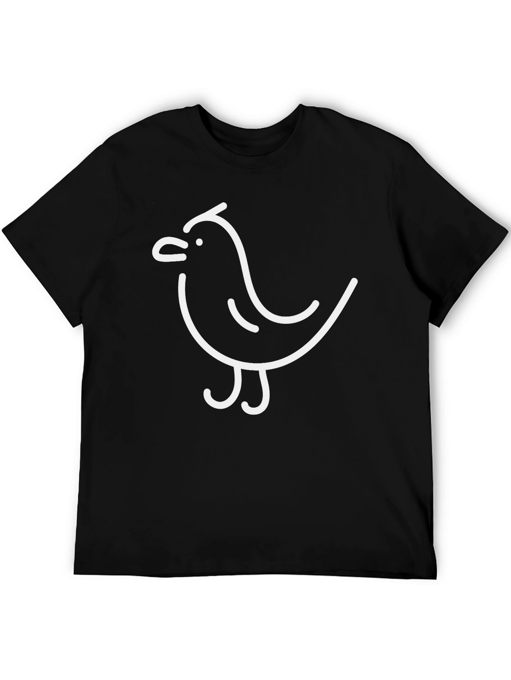 Bird Outline Graphic Tee - Casual Style
