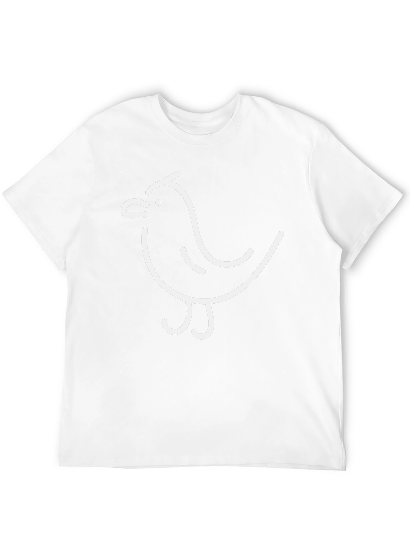 Bird Outline Graphic Tee - Casual Style