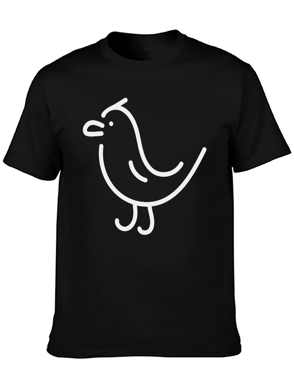 Bird Outline Graphic Tee - Casual Style