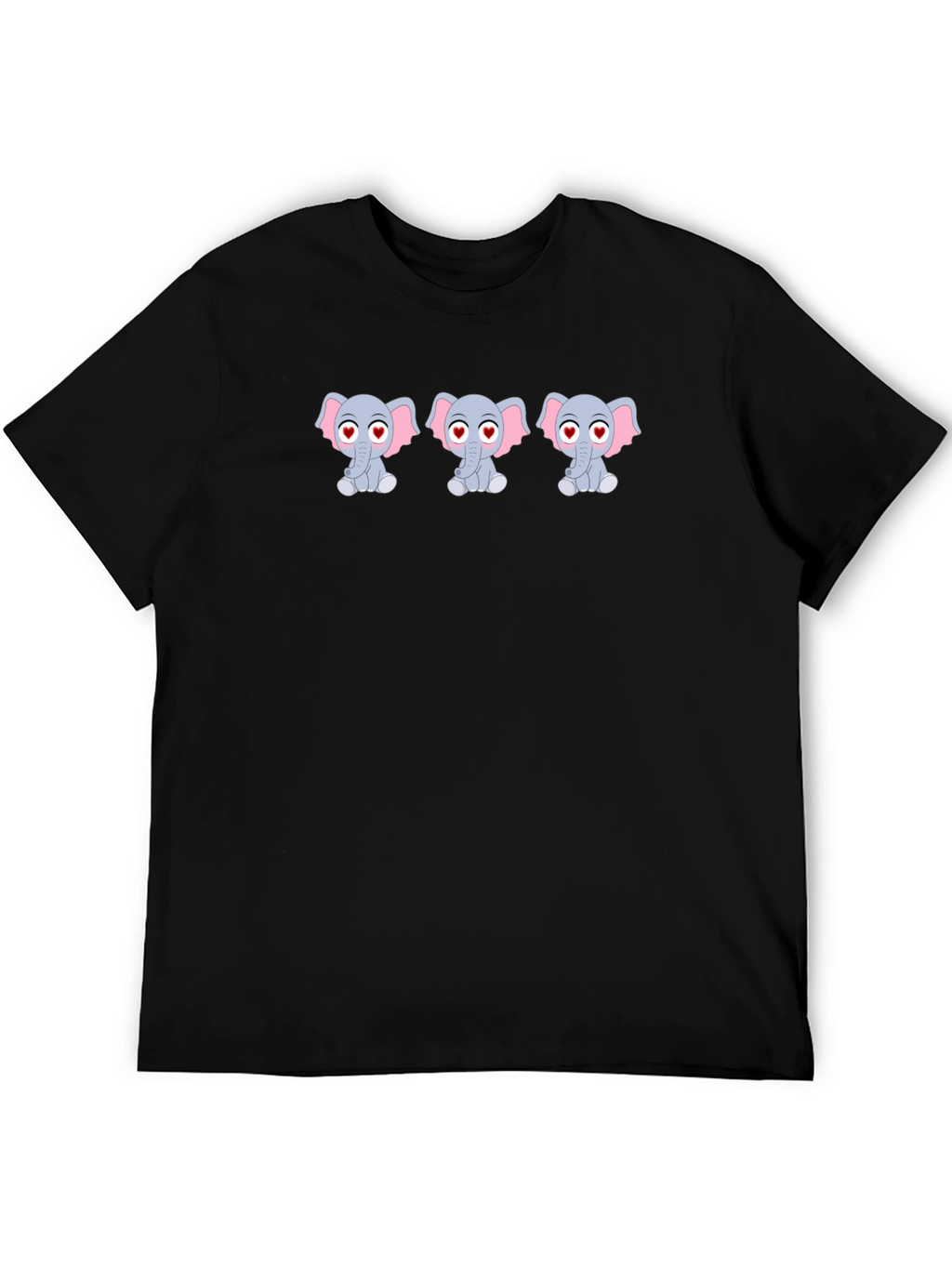 Cute Elephant Graphic Tee - Love Eyes Design