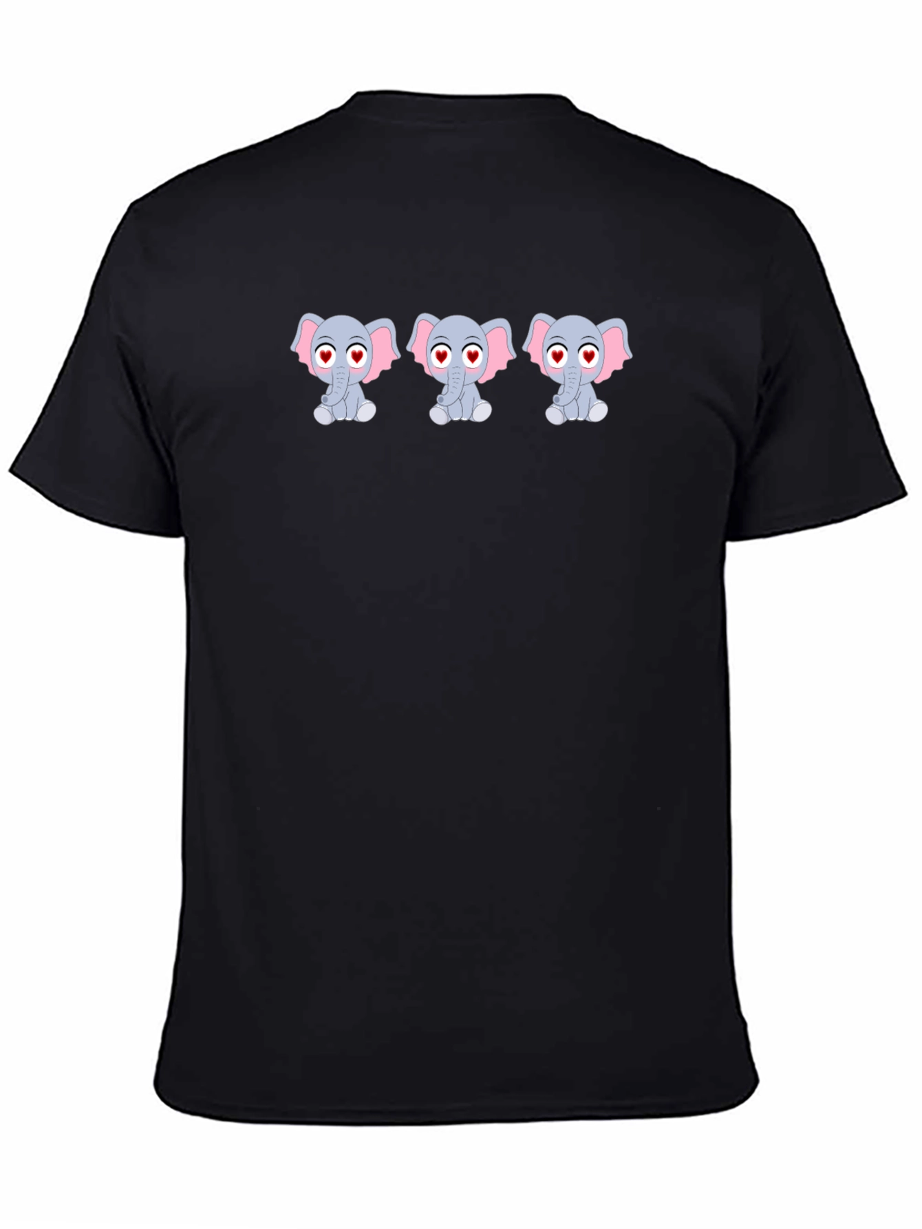 Cute Elephant Graphic Tee - Love Eyes Design
