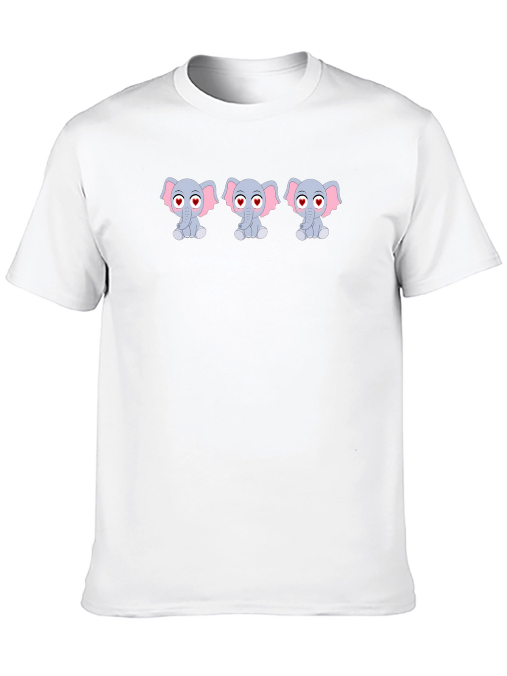 Cute Elephant Graphic Tee - Love Eyes Design