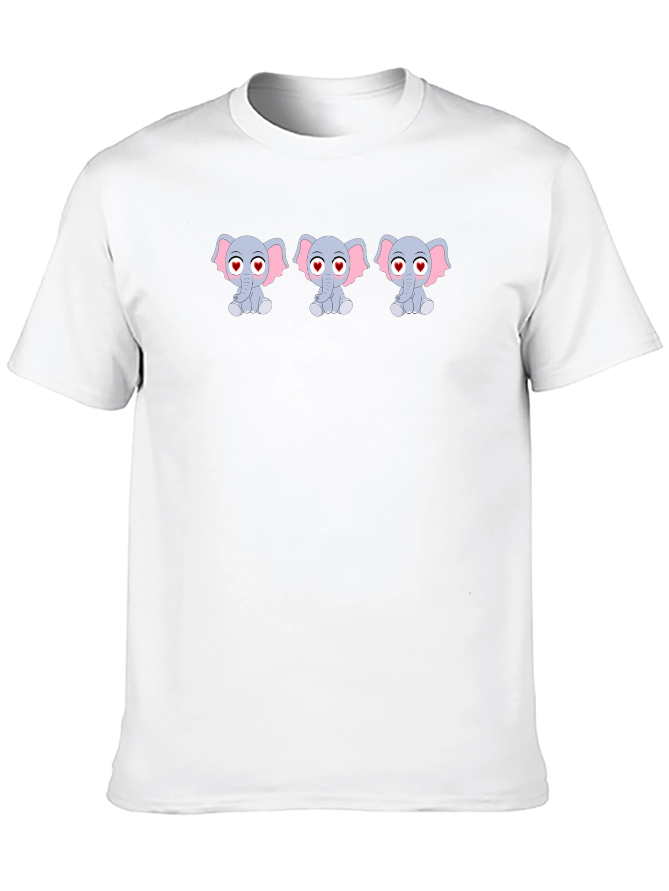 Cute Elephant Graphic Tee - Love Eyes Design