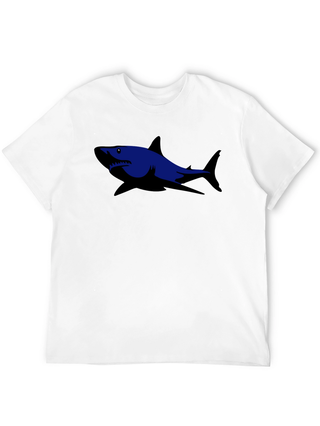 Shark Graphic Tee - Black Cotton Casual Shirt
