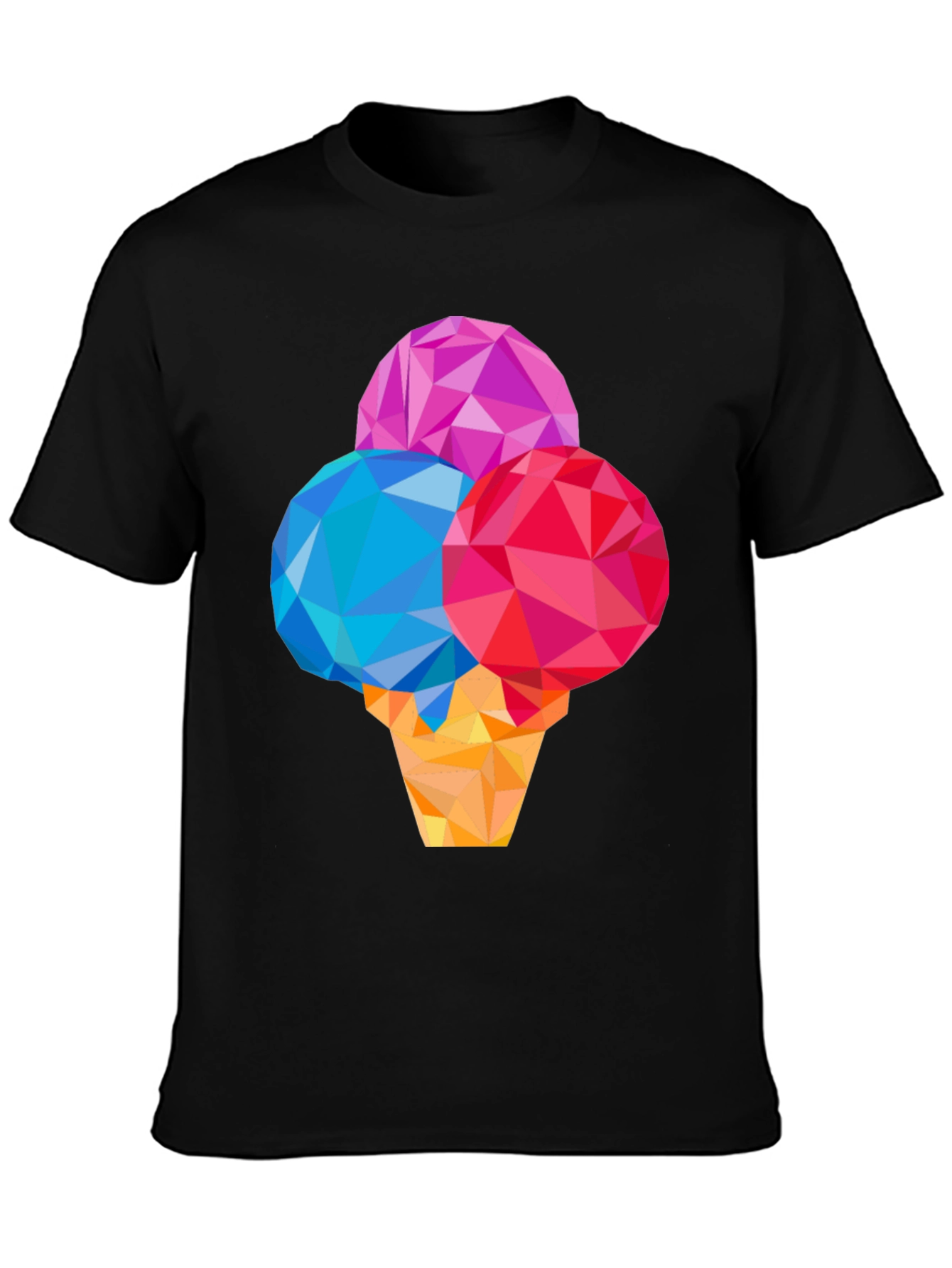 Geometric Ice Cream Graphic T-Shirt