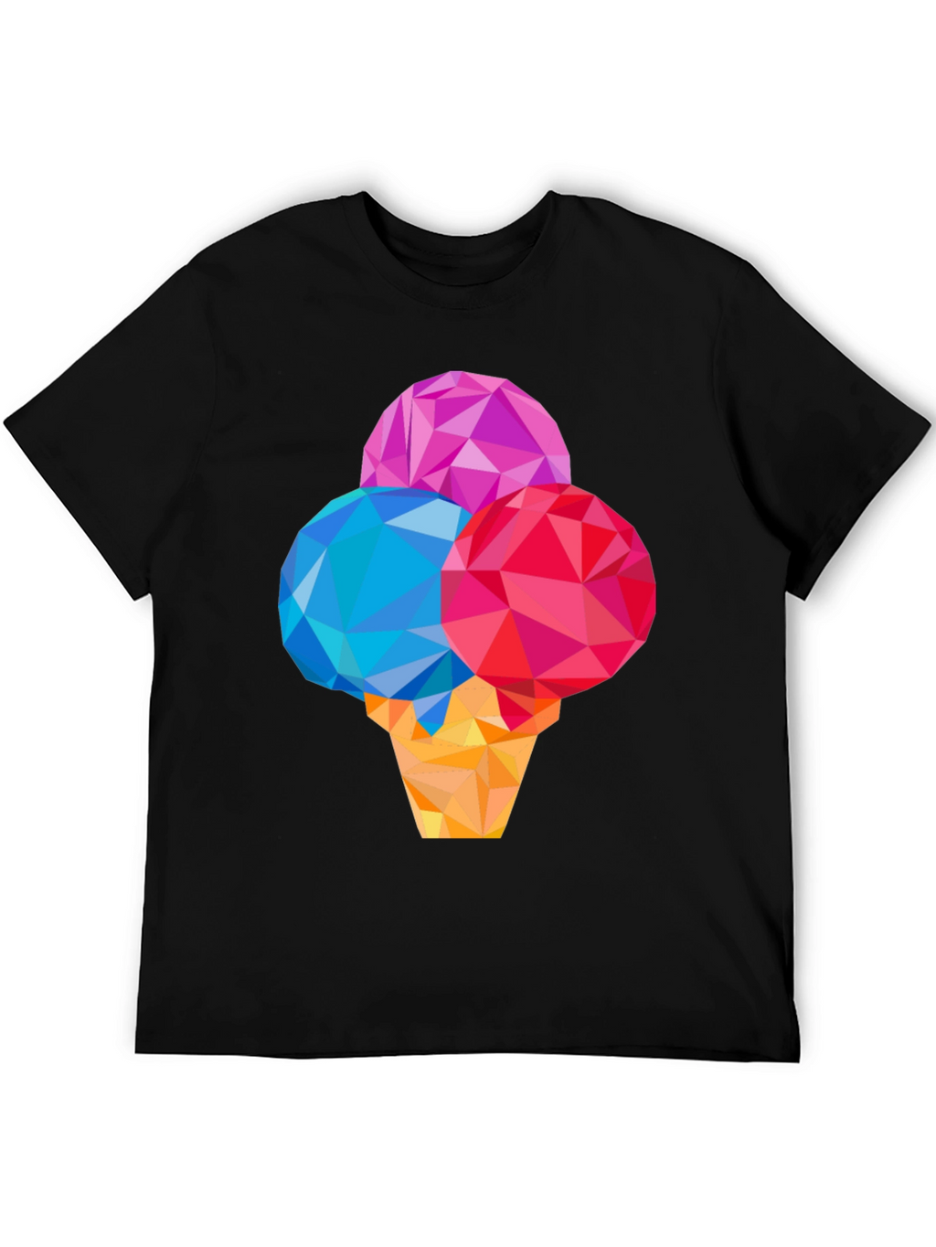 Geometric Ice Cream Graphic T-Shirt