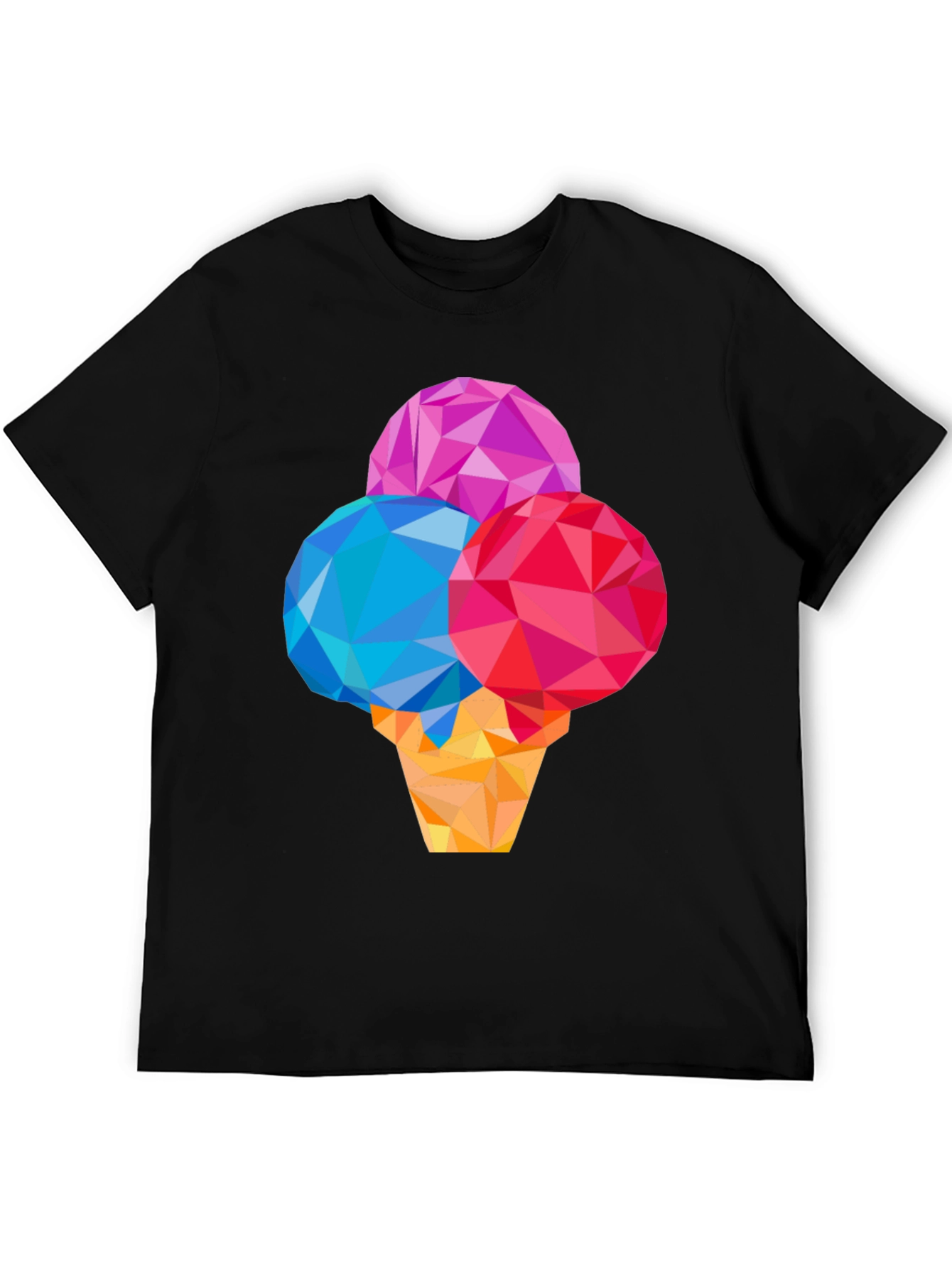 Geometric Ice Cream Graphic T-Shirt